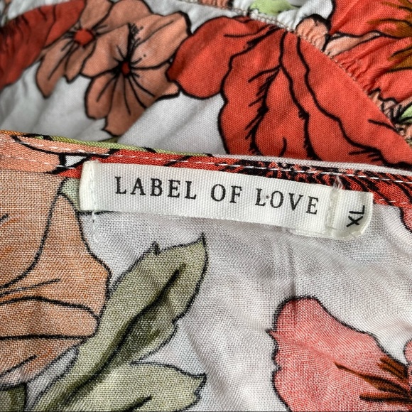 SOLD Label of Love Floral Mini V-neck Dress Size XL Tropical Summer Coastal - Picture 4 of 10